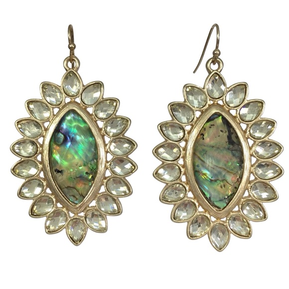 Gold Tones Mix Eye Shaped Statement Dangle Earrings - Picture 1 of 3